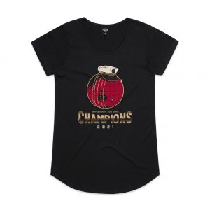 Steady Ship Champions Women's Black Scoop T-shirt