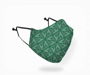NZZN Green sublimated 2ply face mask