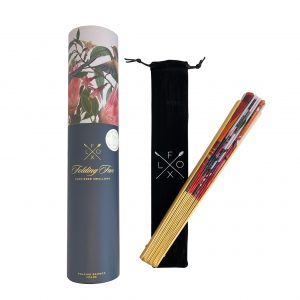 Alternative view of Sunkissed Swallows Folding Fan by Flox