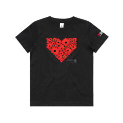 Poppy Cluster Kids T-Shirt Black