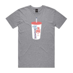 Longest Drink Cup Men's Grey T-shirt