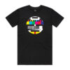 Men's TV Test Pattern T-shirt Black King Size