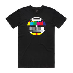 Men's TV Test Pattern T-shirt Black King Size