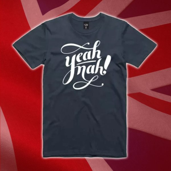 Yeah Nah mens navy t-shirt