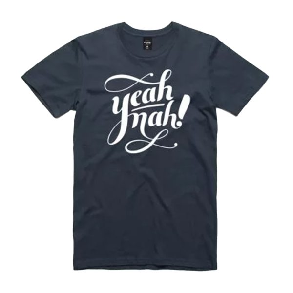 Yeah Nah mens navy t-shirt