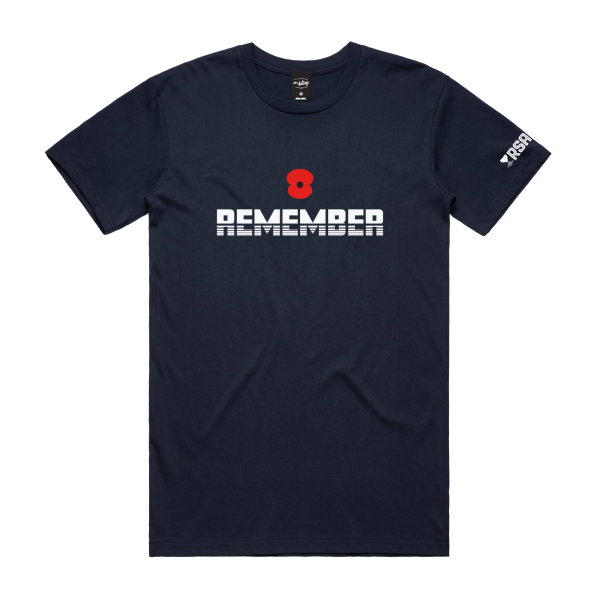 RSA Remember Men’s T-Shirt Graphite Navy